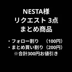 NESTA【プロフ必読お願いします】様 リクエスト 3点 まとめ商品