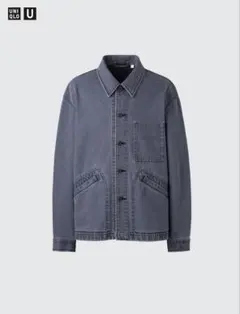 25AW】ユニクロU オーバーサイズカラーデニムジャケット ブラック XL