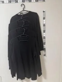 4着セット売り　ヒートテックウルトラウォームクルーネックT 超極暖・長袖　黒　L