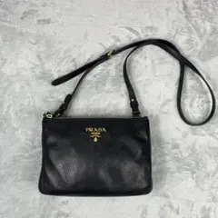Prada プラダ ショルダーバッグ 斜め掛け◎ ブラック 黒 1BH046