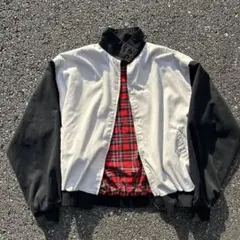 70s 80s vintage 古着 チェックブルゾン ボンバージャケット