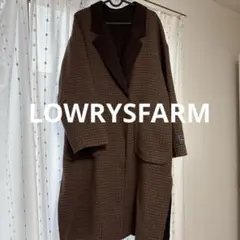 LOWRYSFARM ロングチェックコート