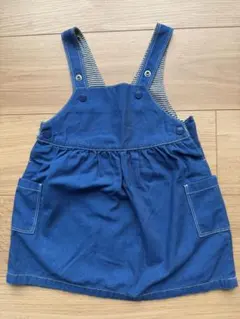 プチバトー デニムブルー ジャンバースカート