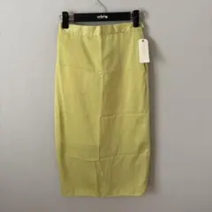 chocol raffine robe イエローグリーン　サテン　スカート