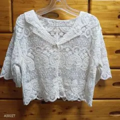 ホワイトレースカーディガン Mサイズ