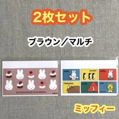 【各1枚 計2枚】ミッフィー ＜ブラウン／マルチ＞ マイナンバーカードケース