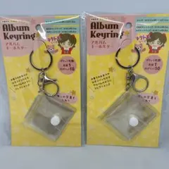 アルバムキーホルダー アルバムキーリング　ミニシール帳　セリア　2個