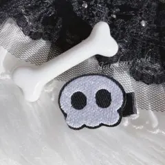 骨 ドクロ ヘアクリップ 2点セット 病みかわいい 地雷系 コスプレ Y2K