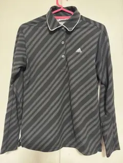 adidas golf レディース ストライプポロシャツ M