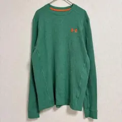 UNDER ARMOUR コールドギア 【S】ワッフル サーマル ロンT 緑のサムネイル