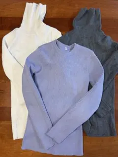 【coca】大人気！極上リブニット3枚セット