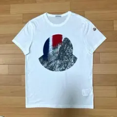〔極美品〕モンクレール　グラフィックプリント Tシャツ　Ｓ　ホワイト　3S398