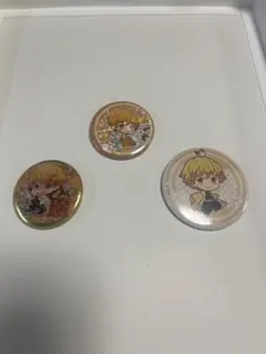 鬼滅の刃　我妻善逸　缶バッジ3個セット