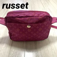 russet ラシット ショルダーバッグ モノグラムナイロン ピンク