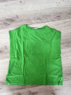 ZARA グリーン ノースリーブ Tシャツ L