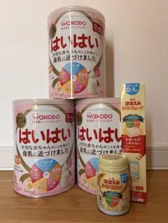【新品未開封】WAKODO はいはい 粉ミルク 800g 3缶 + おまけ
