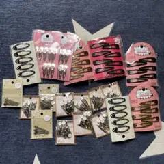 ヘアピンクリップセット 多色 シンプル