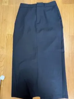 GU ジーユー スリットナロースカートZ L 黒 ブラック レディース スカート