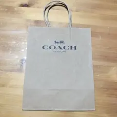 美品 正規品 COACH ショップ袋 中型 ブラウン ショッパー コーチ
