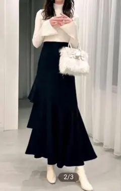 アシンメトリーティアードスカート[rut967]