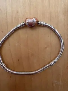 PANDORA 판도라 하트 스네이크 체인 팔찌 18cm