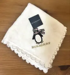 BURBERRY ペンギン刺繍 タオルハンカチ タグ付新品未使用