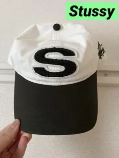 Stüssy ストリートキャップ ホワイト/グリーン