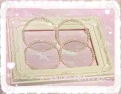 ハンドメイド⑅﻿パール＆リボン缶バッジカバー ホワイトver.♡(6枚入り)