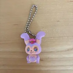ウサギ キーホルダー パープル