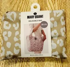 新品未使用　マリークワント 洗えるエコバッグ レオパード ベージュ