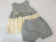 slap slip 70-80フリル付きトップスとショートパンツのセットアップ