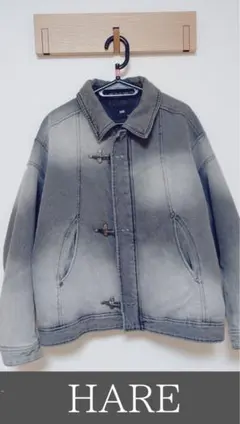 HARE ナカワタファイヤーマンバックルデニムブルゾン Mサイズ 黒 