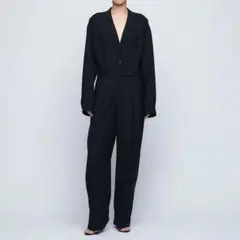 TICCA＊リネンコンビネゾン＊サイズ1＊ネイビー＊オールインワン＊紺