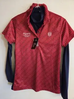 tigora ゴルフシャツ レディース 赤 アンダーシャツ付き Mサイズ