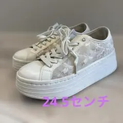 大幅値下⭐︎DIANA レース 厚底 スニーカー ホワイトのサムネイル
