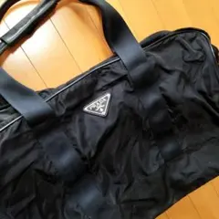 PRADA プラダ ナイロン ボストンバッグ 三角ロゴ 旅行バッグ 軽量 白タグ