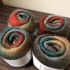 グラデーションウールヤーン4玉ヴィンテージカラー