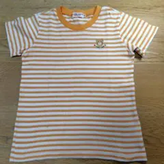 ホットビスケッツ オレンジと白のストライプTシャツ 110cm