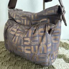 U by ungaro ユーバイウンガロ 本革×ファブリック ショルダーバッグ