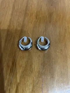 シルバー ラウンドイヤリング　クリップタイプ