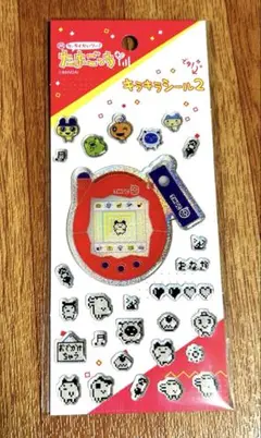 たまごっち　セリア キラキラシール　赤　まとめ買い歓迎 シール　ステッカー　人気