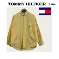 TOMMY HILFIGER イエロー 長袖シャツ Lサイズ