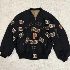 【美品】ピンクハウス　ブルゾン　ジャンパー　MA-1 ワッペン　くま　テディベア 美品】ピンクハウス ブルゾン ジャンパー MA-1 ワッペン くま
