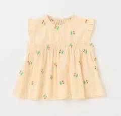 petit main チェリー刺繍ブラウス 80cm