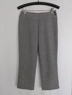 RayBEAMS クロップド（8分丈）ストレッチパンツ　黒チェック　サイズ2
