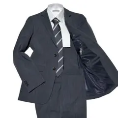 美品 スーツセレクト シアサッカー スーツ セットアップ グレー Mサイズ