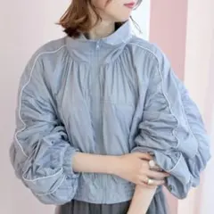 【美品】ラインショートブルゾン【M】