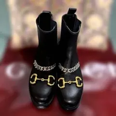 GUCCI ホースビット チェーン サイドゴアブーツ 37 1/2のサムネイル