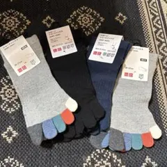 メンズ 5本指ショートソックス 3色セット　４足セット