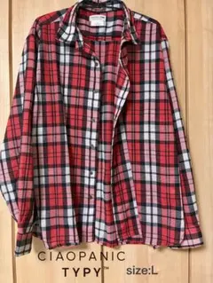 【USED】CIAOPANIC TYPYバスケット編みメッシュチェックシャツのサムネイル